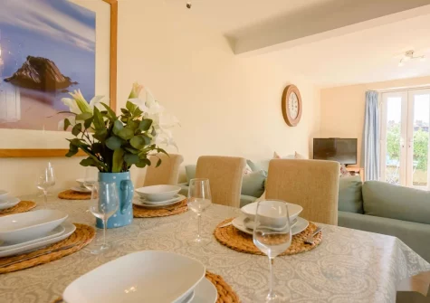 The dining area at 1 Clareston Road, Tenby