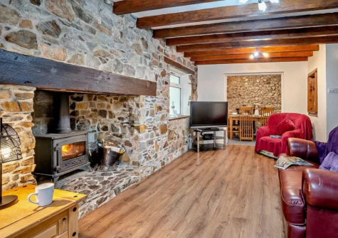 The living room at 1 Noe Acre, Tenby