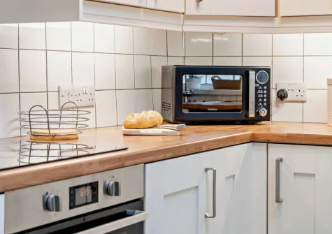 The kitchen at 1 Noe Acre, Tenby