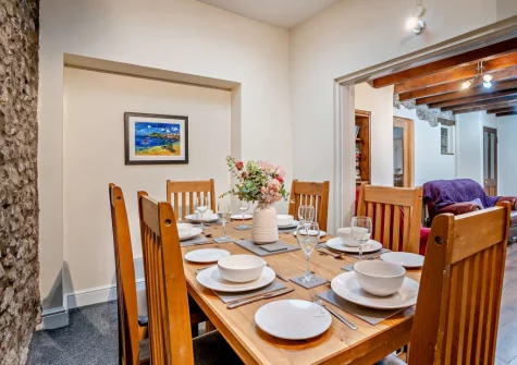 The dining area at 1 Noe Acre, Tenby