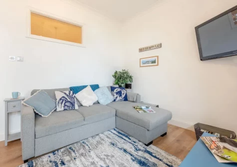 The living area at 1 Royal Victoria Court, Tenby