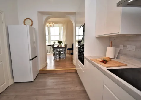 The kitchen at 1 Royal Victoria Court, Tenby