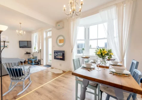 The dining area at 1 Royal Victoria Court, Tenby