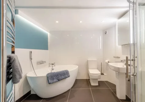 The bathroom at 1 Royal Victoria Court, Tenby
