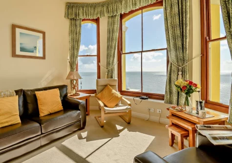 The living area at 1 St Agatha's, Tenby