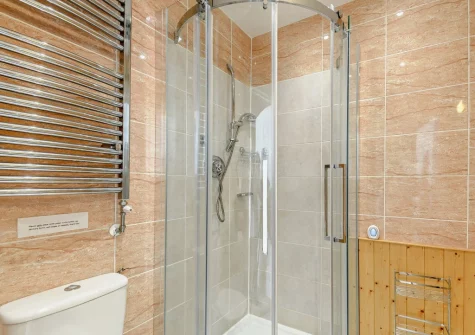 The shower room at 1 St Agatha's, Tenby