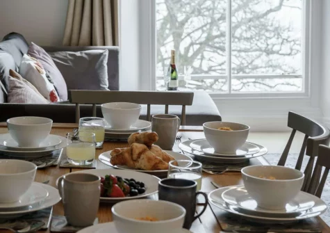 The dining area at 10 Richmond House, Tenby