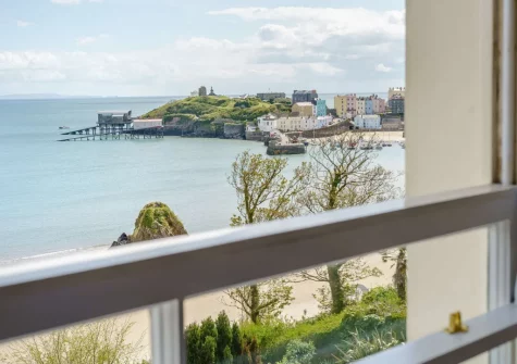 The view from bedroom #2 at 10 Richmond House, Tenby