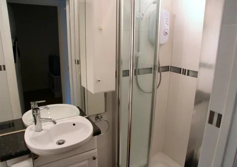 The shower room at 10 Strandways Court, Saundersfoot