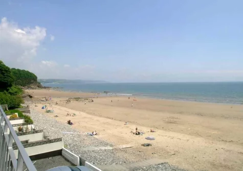 The view from the sea-facing balcony at 10 Strandways Court, Saundersfoot