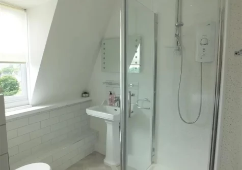 Bedroom #3 en-suite shower room at 11 Richmond House, Tenby