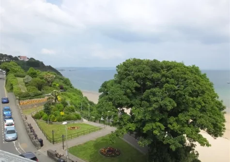 Enjoy sea views over North Beach & Goscar Rock when you stay at 11 Richmond House, Tenby