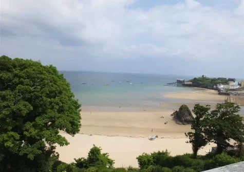 Enjoy sea views over North Beach & Goscar Rock when you stay at 11 Richmond House, Tenby