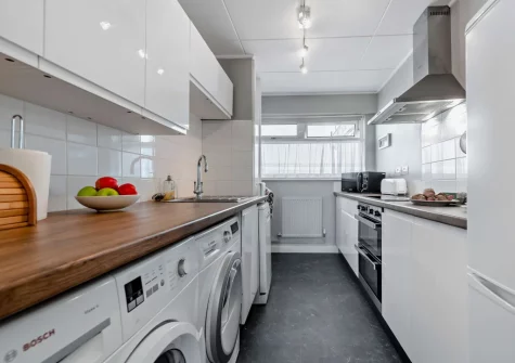 The kitchen at 112 Croft Court, Tenby