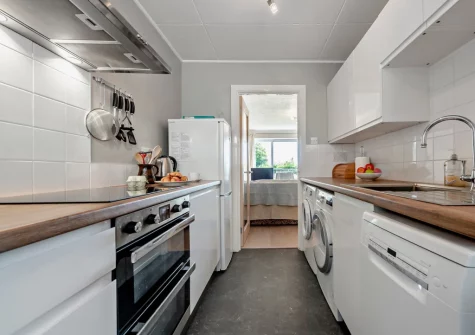 The kitchen at 112 Croft Court, Tenby