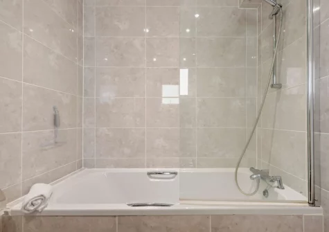 The bathroom at 112 Croft Court, Tenby