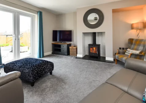 The living area at 16 Maes Gwydryn, Abersoch