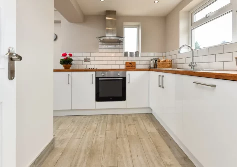 The kitchen at 16 Maes Gwydryn, Abersoch