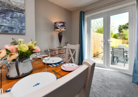The dining area at 16 Maes Gwydryn, Abersoch