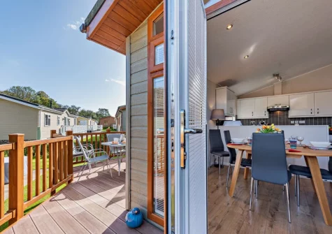 The decked terrace & alfresco dining area at 18 Heritage Park, Stepaside