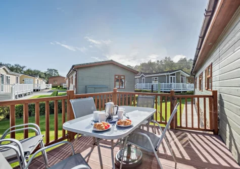 The decked terrace & alfresco dining area at 18 Heritage Park, Stepaside