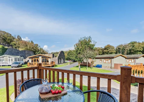 The decked terrace & outdoor sittting area at 18 Heritage Park, Stepaside