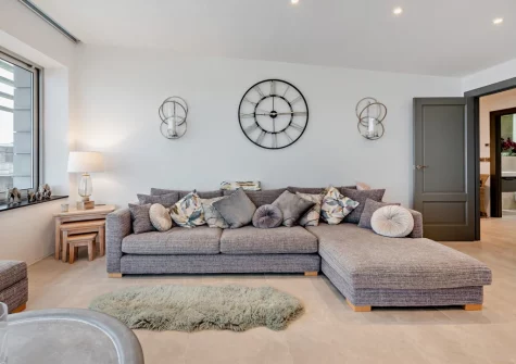 The living area at 19 Waters Edge, Tenby
