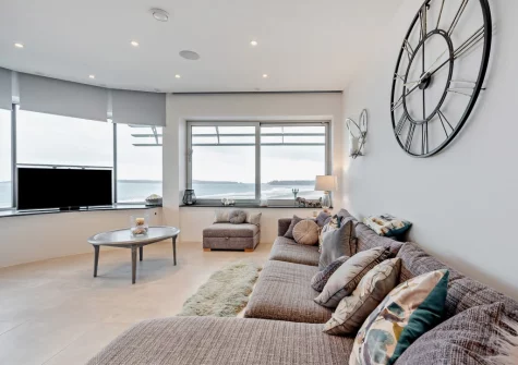 The living area at 19 Waters Edge, Tenby