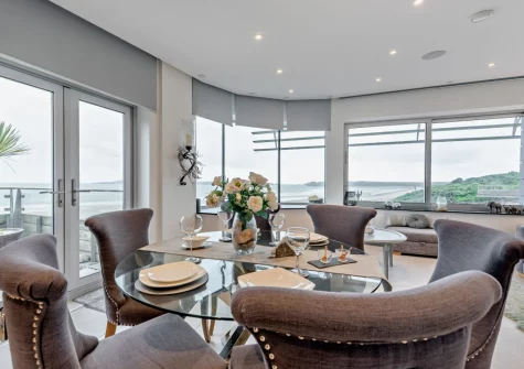 The dining area at 19 Waters Edge, Tenby