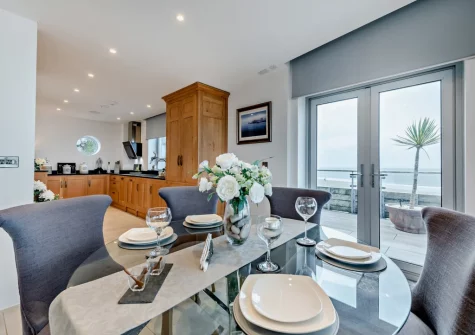The dining area at 19 Waters Edge, Tenby