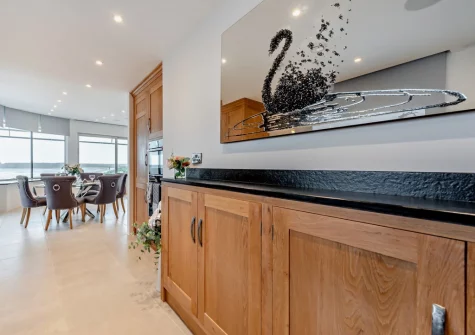 The kitchen at 19 Waters Edge, Tenby