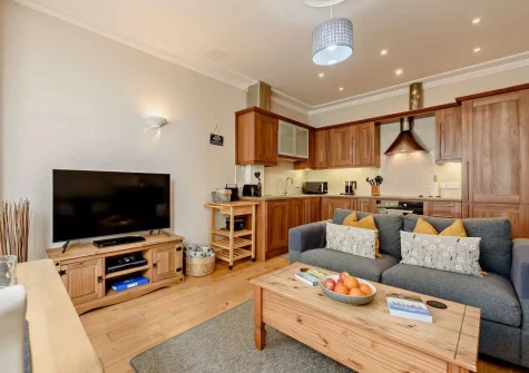 The living area at 2 Caldey View, Tenby