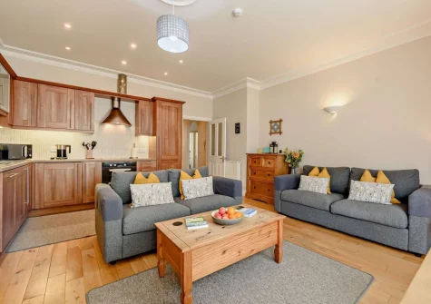 The living area at 2 Caldey View, Tenby