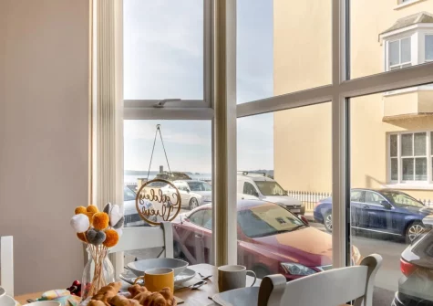 The dining area at 2 Caldey View, Tenby