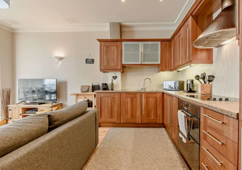 The kitchen at 2 Caldey View, Tenby