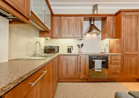 The kitchen at 2 Caldey View, Tenby