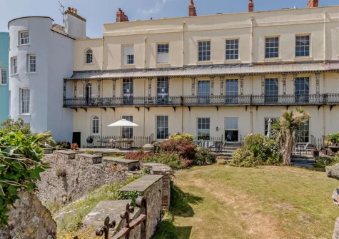 The communal garden at 2 Lexden Terrace, Tenby