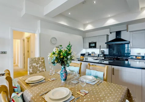 The dining area at 2 Newbridge House, Tenby