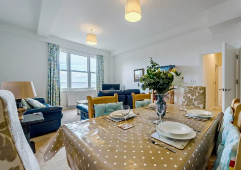 The dining area at 2 Newbridge House, Tenby