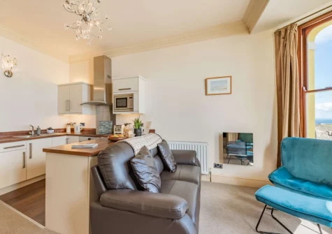 The living area & kitchen at 2 St Agathas, Tenby