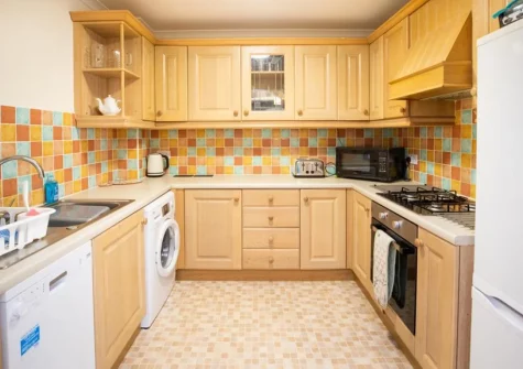 The kitchen at 2b Arcadia House, Tenby