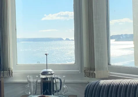 The view from the living area at 3 Caldey View, Tenby