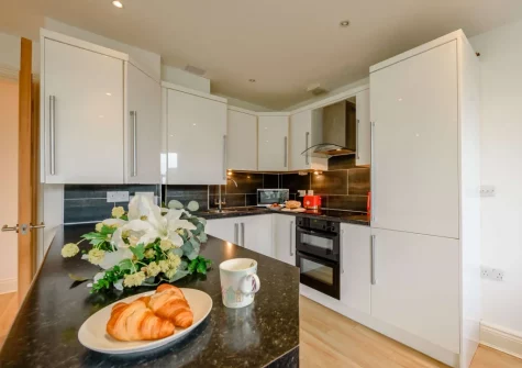 The kitchen at 3 Cobourg House, Tenby