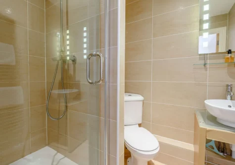 Bedroom #1 en-suite shower room at 3 Cobourg House, Tenby