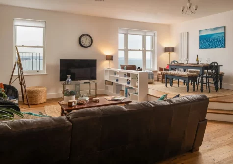 The living area at 3 Newbridge House, Tenby