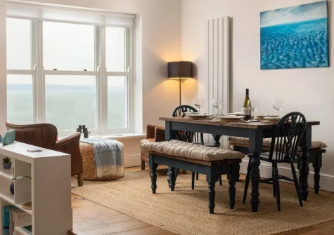 The dining area at 3 Newbridge House, Tenby