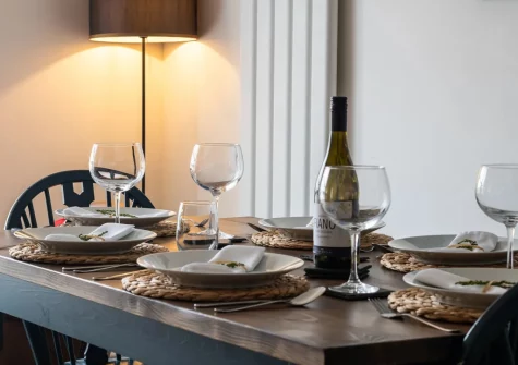 The dining area at 3 Newbridge House, Tenby