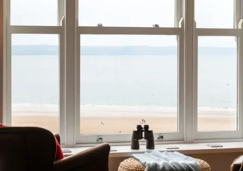 The sea view from the dining area at 3 Newbridge House, Tenby
