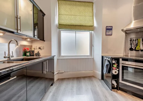 The kitchen at 3 Sparta House, Tenby