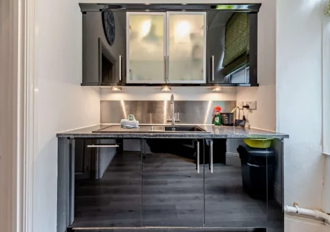 The kitchen at 3 Sparta House, Tenby